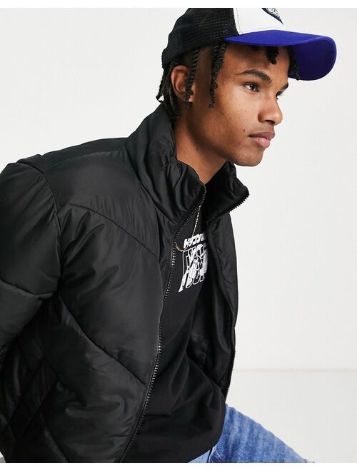 ASOS DESIGN puffer jacket in black