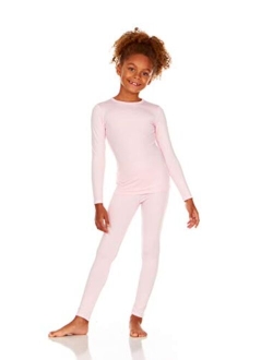 Thermajane Girls Thermal Underwear Set for Kids Long Johns Underwear Ultra Soft Winter Base Layer for Girls