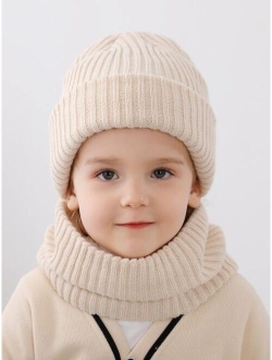 Toddler Kids Fleece Lined Beanie & Infinity Scarf