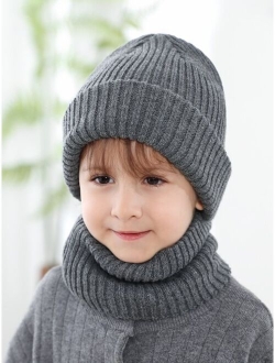 Toddler Kids Fleece Lined Beanie & Infinity Scarf