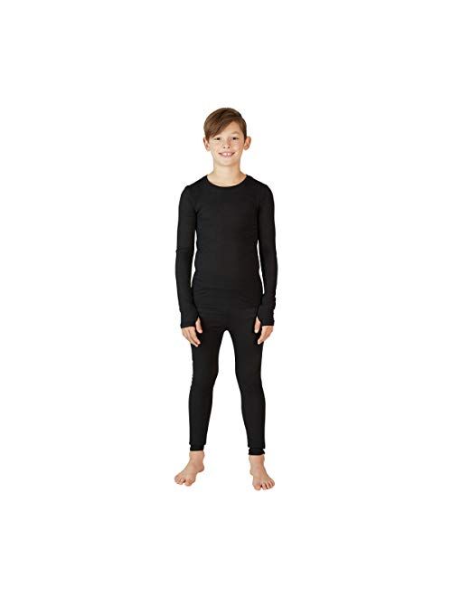 Eddie Bauer Kids' Thermal Underwear Set - 2 Piece Performance Base Layer Long Sleeve Shirt and Leggings - Boys/Girls (3-16)