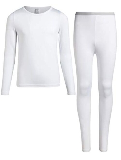 Rene Rofe Girls Thermal Underwear Set 2 Piece Fleece Lined Top and Long Johns (2T-16)