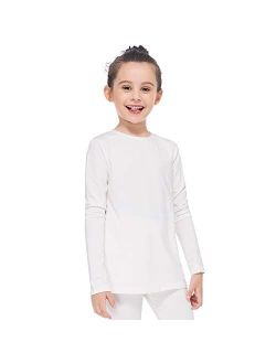 MANCYFIT Thermal Tops for Girls Fleece Lined Underwear Long Sleeve Undershirts Baselayer