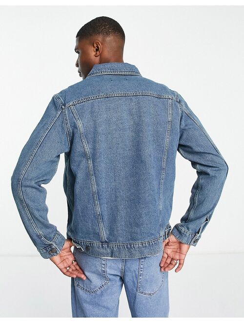 ASOS DESIGN classic denim jacket in tinted mid wash