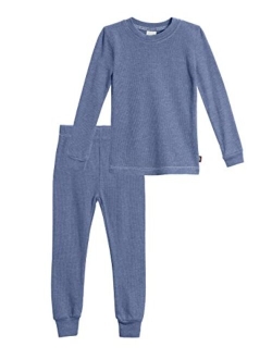 City Threads Girls Thermal Underwear Set Long John, Soft Breathable Cotton Base Layer - Made in USA