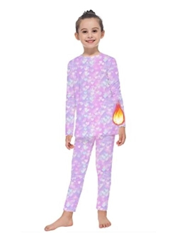 MANCYFIT Thermal Underwear for Girls Fleece Lined Long Johns Set Kids Base Layer Ultra Soft