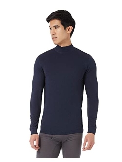 Men's Lightweight Baselayer Mock Top | Long Sleeve | Form Fitting | 4-Way Stretch | Thermal