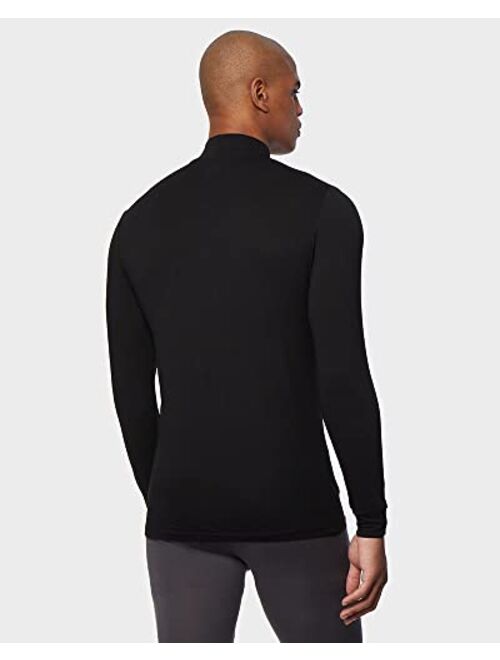 32 DEGREES Men's Lightweight Baselayer Mock Top | Long Sleeve | Form Fitting | 4-Way Stretch | Thermal