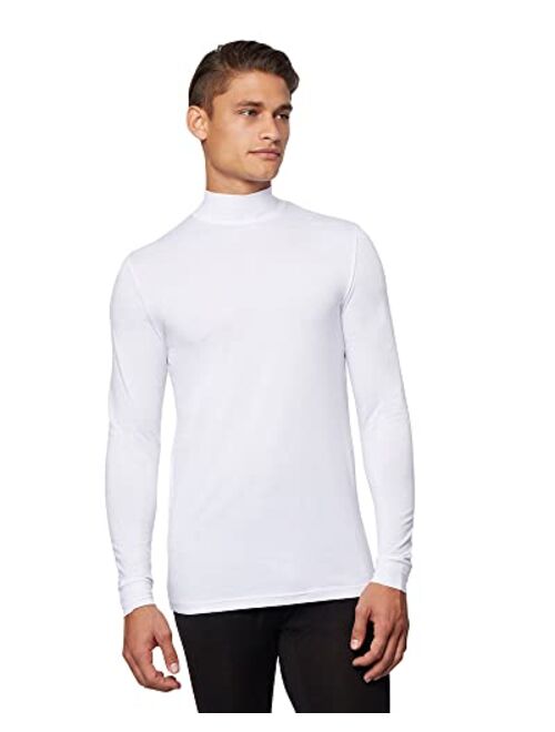 32 DEGREES Men's Lightweight Baselayer Mock Top | Long Sleeve | Form Fitting | 4-Way Stretch | Thermal