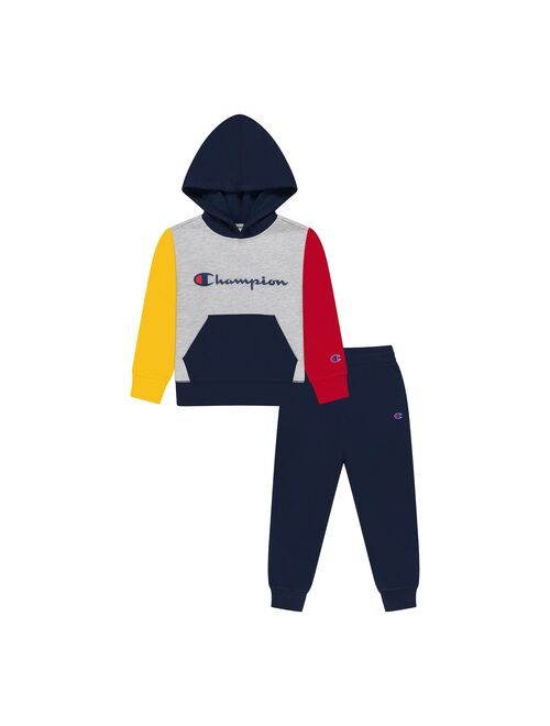 Boys 4-7 Champion Colorblock Hoodie & Fleece Pants Set