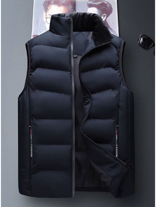 Shein Men Zip Up Vest Puffer Coat