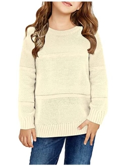 TUONROAD Girls' Pullover Sweater Jumper Sweater Woolen Sweater Girls Pullover Sweatshirts