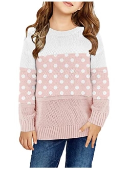 TUONROAD Girls' Pullover Sweater Jumper Sweater Woolen Sweater Girls Pullover Sweatshirts