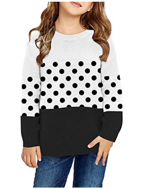 TUONROAD Girls' Pullover Sweater Jumper Sweater Woolen Sweater Girls Pullover Sweatshirts