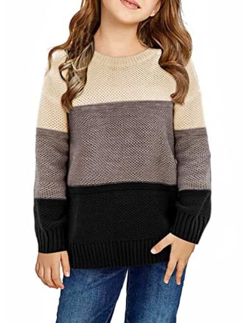 TUONROAD Girls' Pullover Sweater Jumper Sweater Woolen Sweater Girls Pullover Sweatshirts