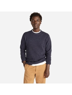 Marled rugged merino wool sweater