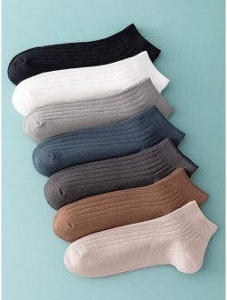 5pairs Men Solid Socks