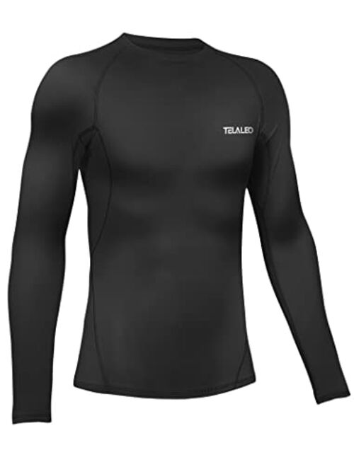 TELALEO Youth Boys' Girls' Thermal Compression Shirt Long Sleeve Fleece Lined Base Layer Athletic Football Undershirt