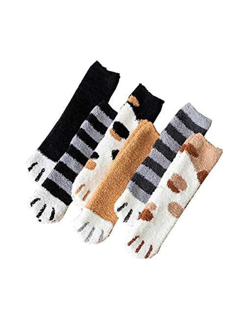 GuaziV Women's Cotton Socks, 5-8 Pairs Womens Fun Novelty Crew Colorful Patterns Super Soft Fashion Casual Socks