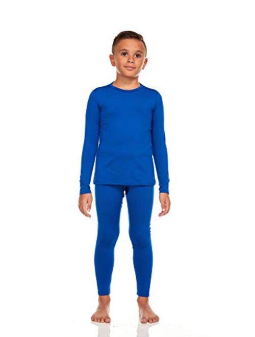 Bodtek Boys Thermal Long Underwear Set for Kids Fleece Lined Long Johns for Pajamas or Base Layer Leggings & Shirt