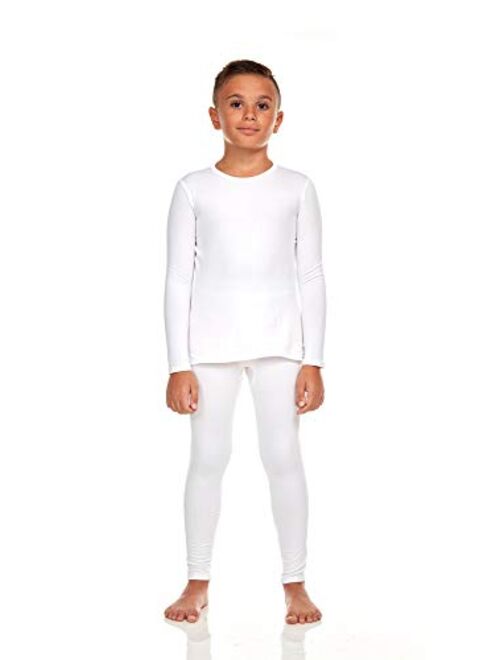 Bodtek Boys Thermal Long Underwear Set for Kids Fleece Lined Long Johns for Pajamas or Base Layer Leggings & Shirt