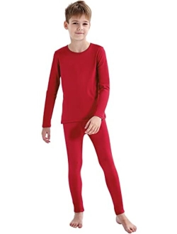 MRIGNT Thermal Underwear for Boys, Thermal Long Johns Set with Shirt & Pants