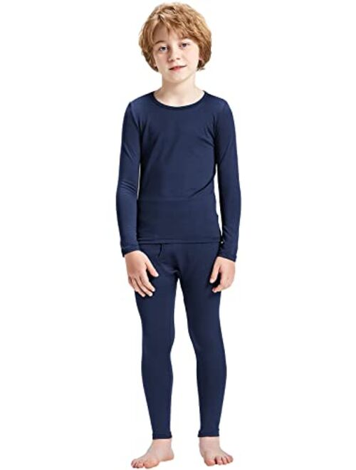 MRIGNT Thermal Underwear for Boys, Thermal Long Johns Set with Shirt & Pants