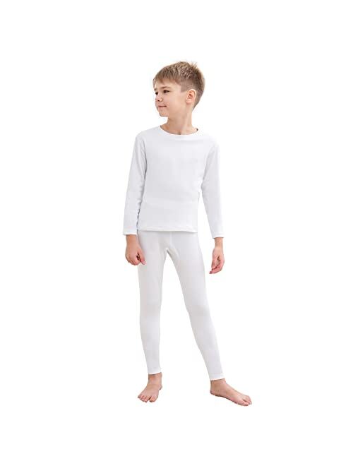 HEROBIKER Thermal Underwear Boys Ultra Soft Fleece Lined Kids Thermals Long Johns Top Bottom Warm Set for Winter Skiing