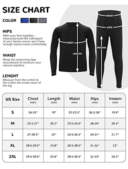 Runhit Boys Thermal Underwear Set Youth Kids Long Johns Boy Base Layer Soft Thermal Pants Fleece Lined Long Sleeve Shirt