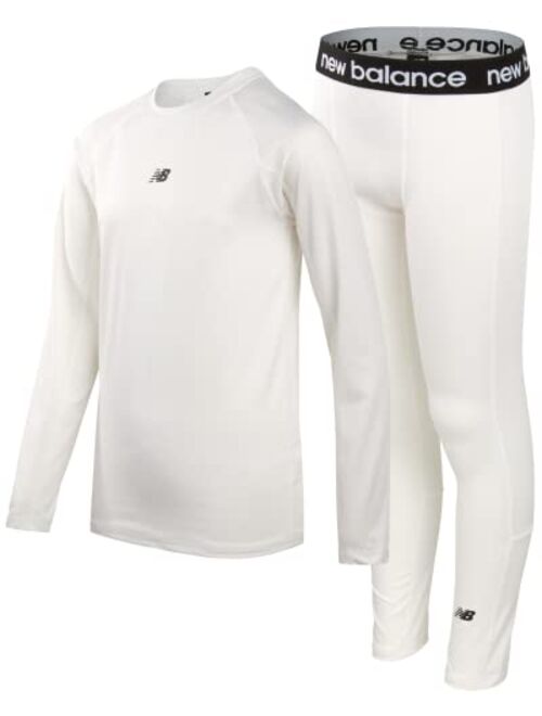 New Balance Boys' Performance Underwear Set - Base Layer Long Sleeve T-Shirt and Tights