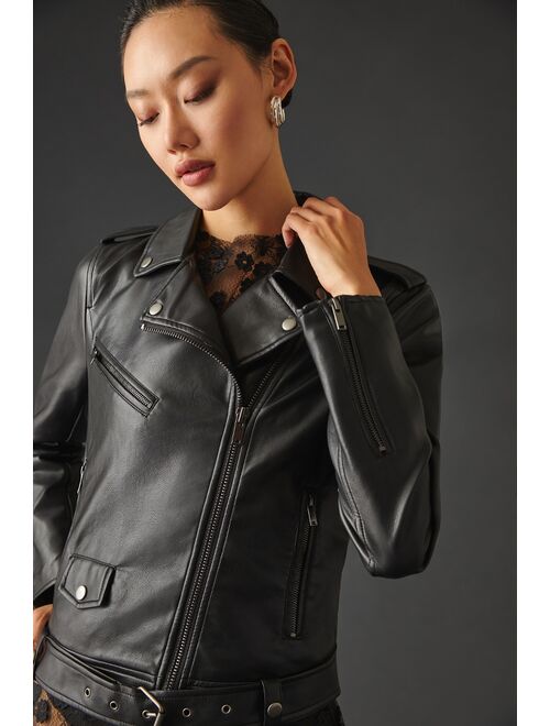 Buy Avec Les Filles Faux Leather Biker Jacket Online Topofstyle 8050