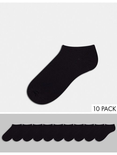 Jack & Jones 10 pack socks in black