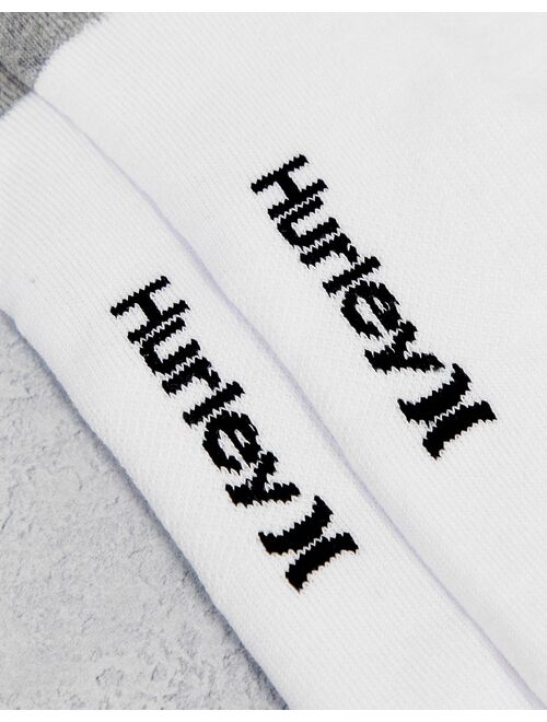 Hurley Terry 3 pack socks in white