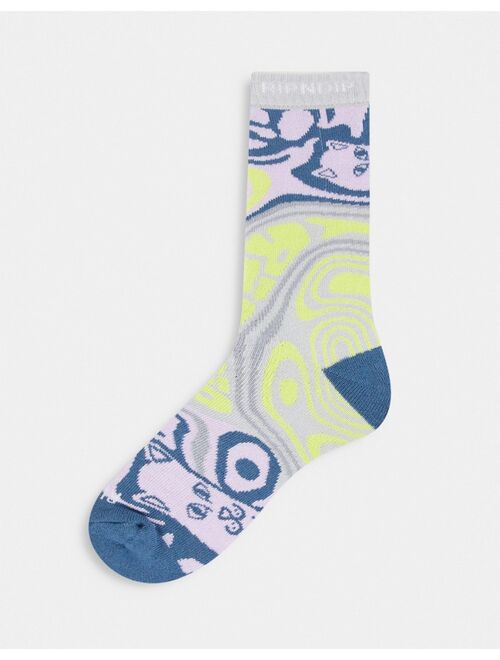 Rip N Dip RIPNDIP hypnotic socks in multi