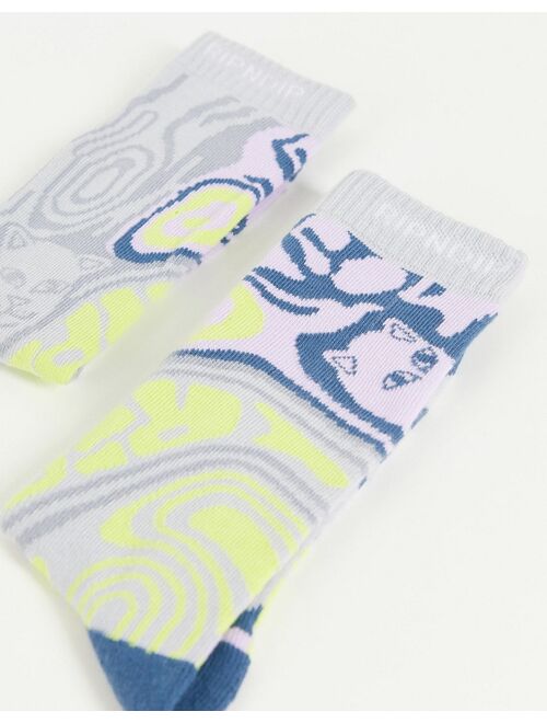 Rip N Dip RIPNDIP hypnotic socks in multi