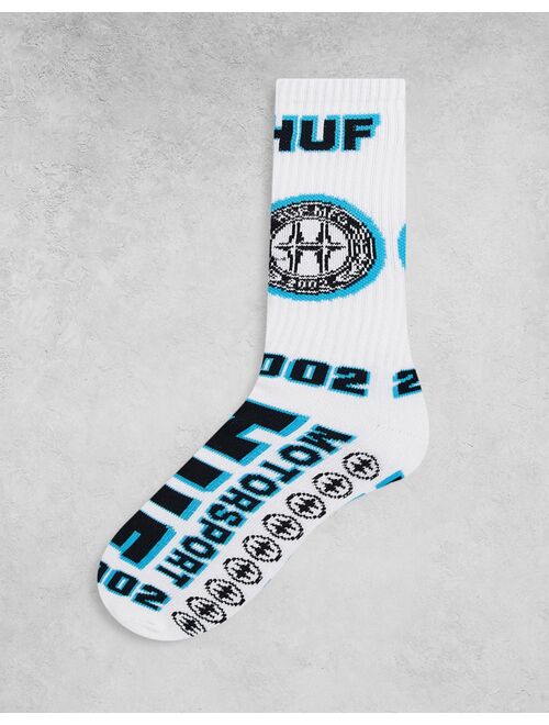 HUF H class socks in white