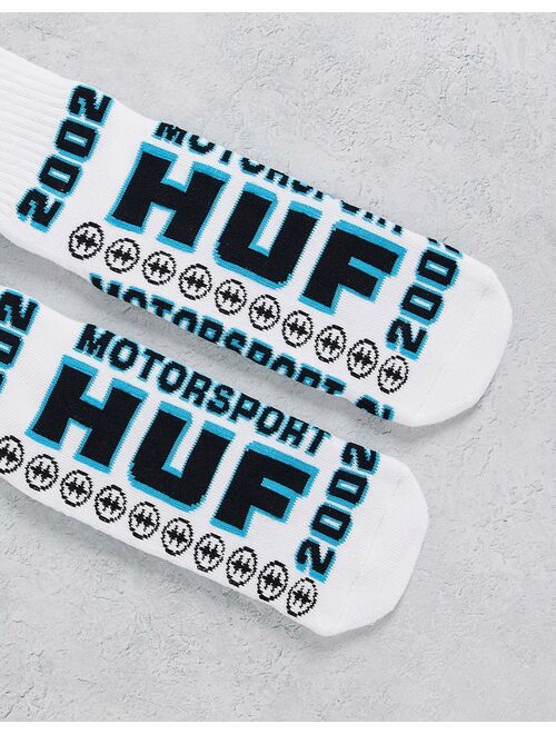 HUF H class socks in white