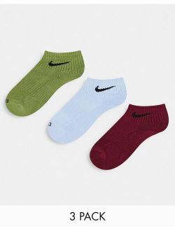 Everyday Plus 3 pack quarter socks in multi