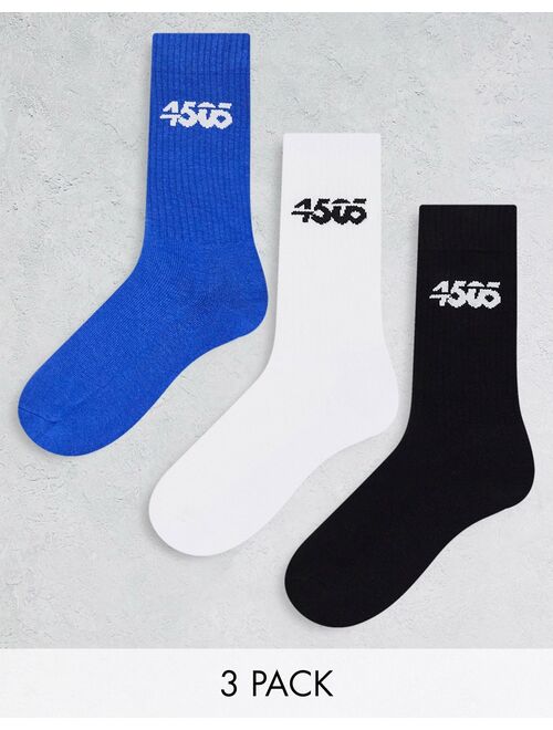 ASOS 4505 3 pack sport socks with antibacterial finish