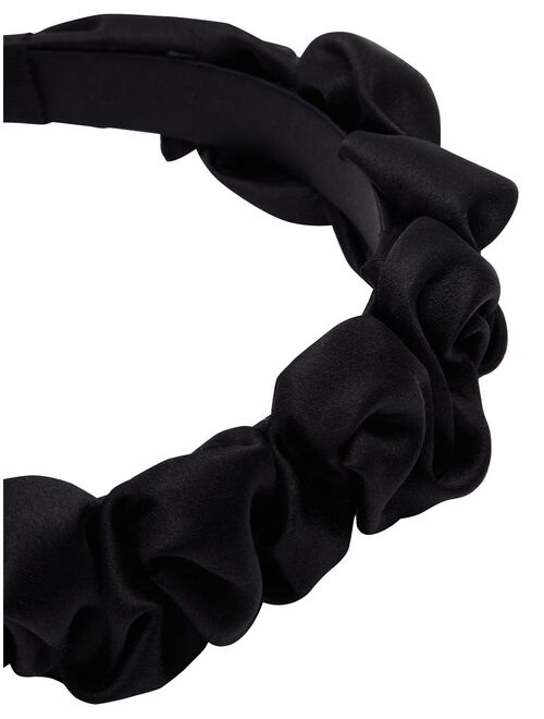 Jennifer Behr Melia satin ruffled headband