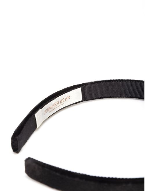 Jennifer Behr Lacey silk velvet hairband