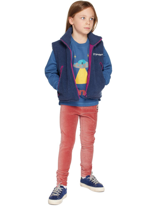 JELLYMALLOW Kids Blue Spaceship Sweatshirt