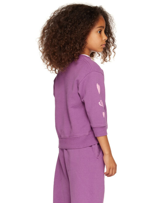 KIDS WORLDWIDE SSENSE Exclusive Kids Purple Heart Sweatshirt