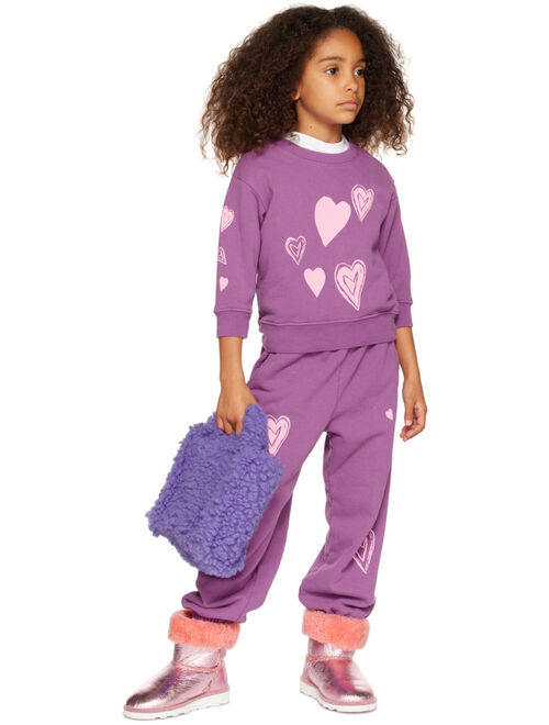 KIDS WORLDWIDE SSENSE Exclusive Kids Purple Heart Sweatshirt