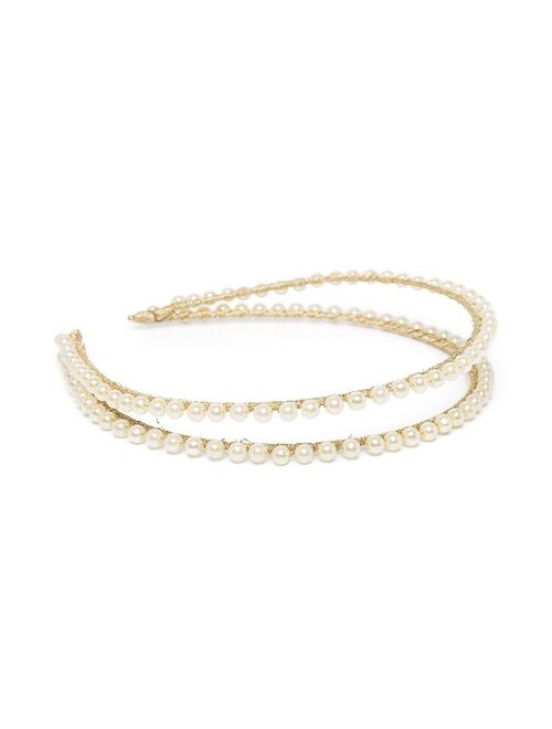 Jennifer Behr Gitta pearl double-band headband