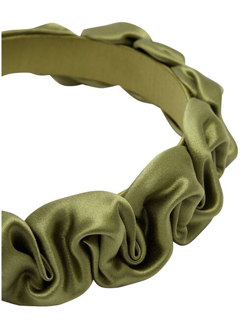 Jennifer Behr Melia satin ruffled headband