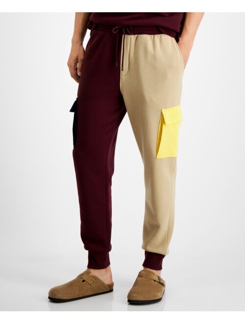 SUN + STONE Men's Colorblocked Pants, Created for Macy's