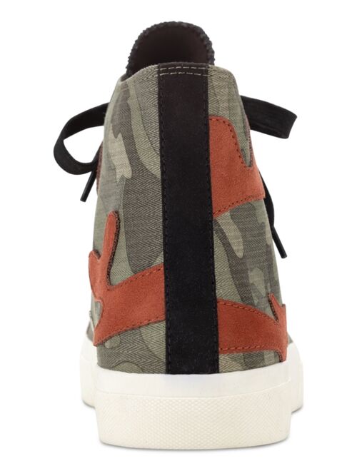 SUN + STONE Men's Mesa Camo Print Patchwork Lace-Up High Top Sneakers, Created for Macy's