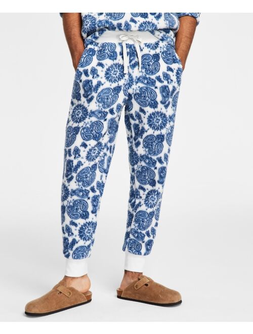 SUN + STONE Men's Regular-Fit Paisley Bandana-Print Fleece Joggers, Created for Macy's