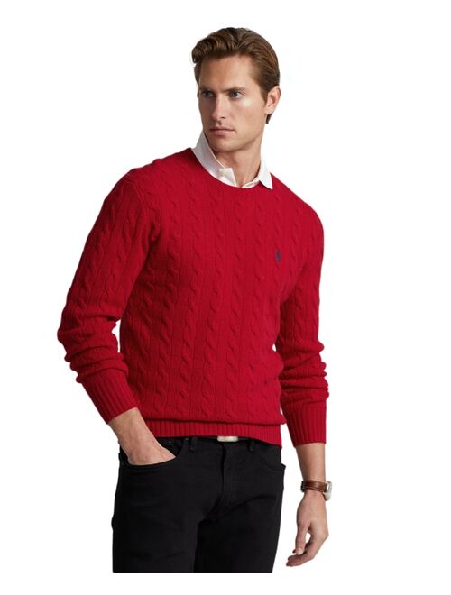 POLO RALPH LAUREN Men's Wool-Cashmere Cable-Knit Sweater